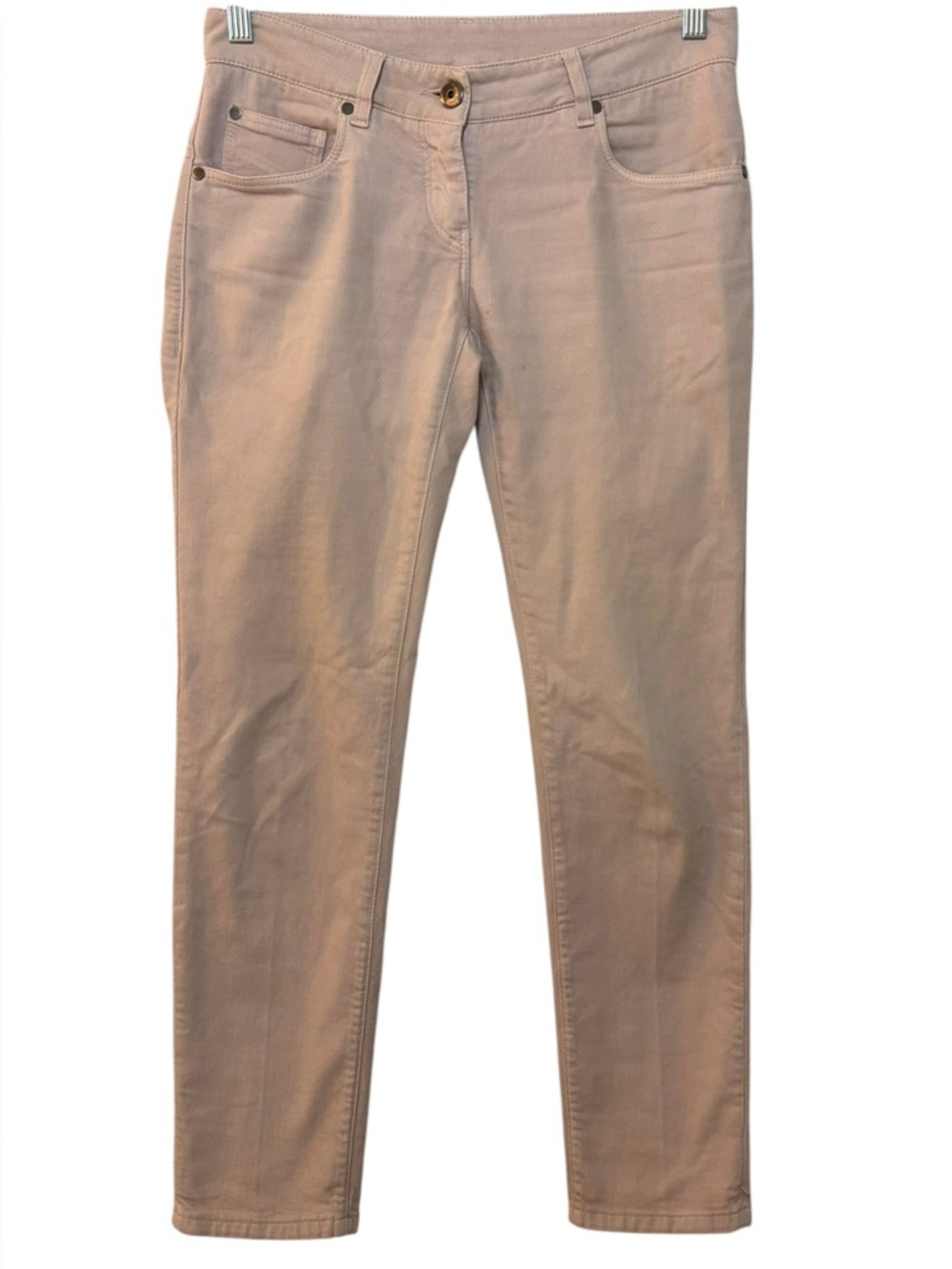 Brunello Cucinelli Slim Fit & Straight Low Waist Blush Pink Denim Jeans Size 2